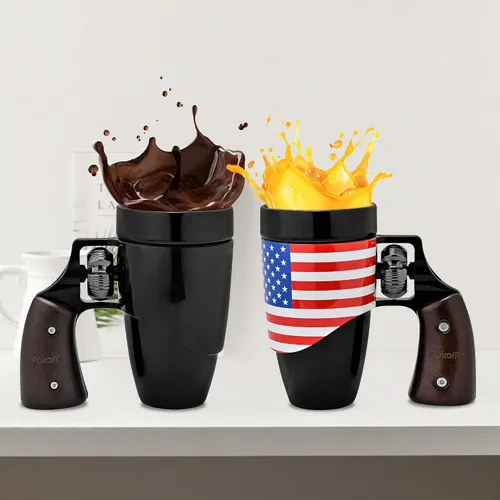 Miniatura 4 de Taza de pistola Pukomc, taza de café de cerámica, regalos del día del padre para papá, regalos de cumpleaños para hombres y mujeres, taza de café