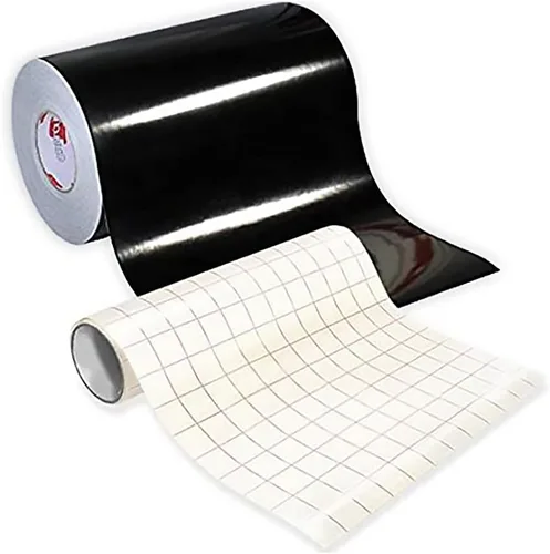 Miniatura 3 de ORACAL Vinilo adhesivo negro brillante para manualidades, para Cameo, Cricut y Silueta incluyendo rollo de papel de transferencia transparente