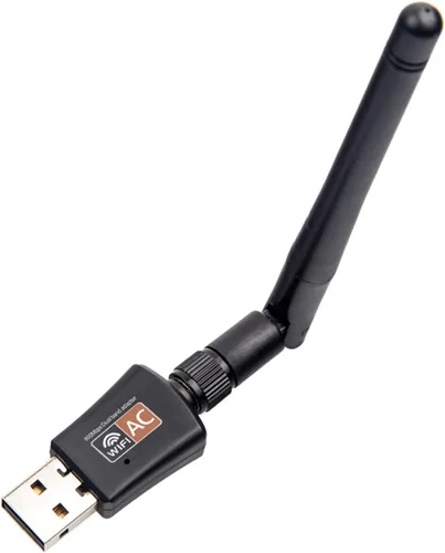 Miniatura 8 de Adaptador WiFi USB para PC, AC600M USB WiFi Dongle 802.11ac Adaptador de red inalámbrica con doble banda 2.4GHz/5Ghz para computadora portátil