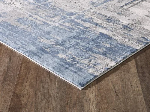 Miniatura 4 de Abani Rugs - Alfombra decorativa de 6 x 9 pies, diseño abstracto azul y gris, estilo rústico y contemporáneo, estilo moderno, colección Vista