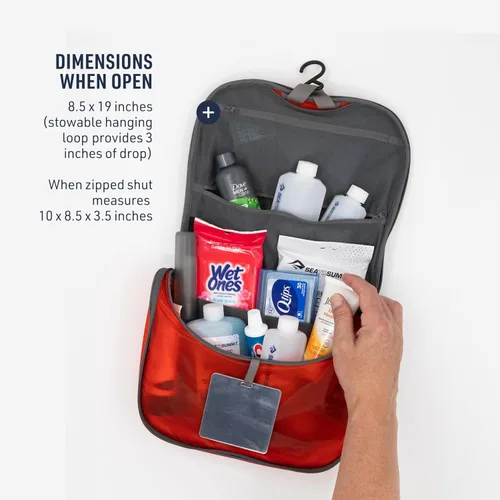 Miniatura 3 de Sea to Summit Neceser colgante grande, organizador de viaje para hombres y mujeres, azul atolón