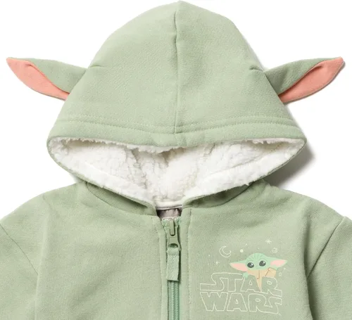 Miniatura 2 de STAR WARS The Mandalorian The Child - Sudadera con capucha de forro polar con cremallera para bebés y niños pequeños