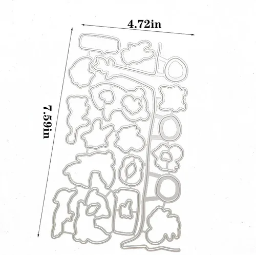 Miniatura 2 de Juego de sellos y troqueles transparentes para hacer tarjetas, plantillas de corte para álbumes de recortes, álbum de fotos, plantilla de estampado