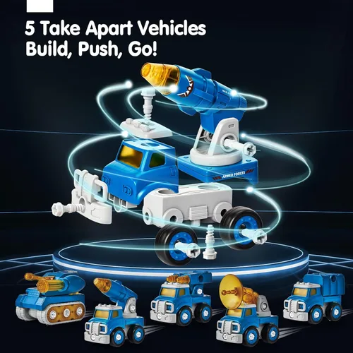 Miniatura 6 de CubicFun - Juguete de robot-vehículo para desmontar, 5 en 1, juguetes de construcción para niños de 5 años, multicolor