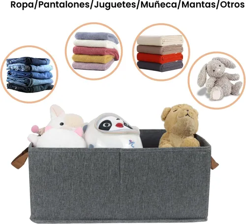 Miniatura 4 de Fordonral Paquete de 3 contenedores de almacenamiento de gran capacidad, sistema organizador de armario, cajas de almacenamiento plegables