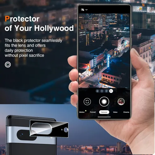 Miniatura 6 de LK Paquete de 2 protectores de pantalla para Google Pixel 8 con 2 protectores de lente de cámara, protector de pantalla de vidrio templado