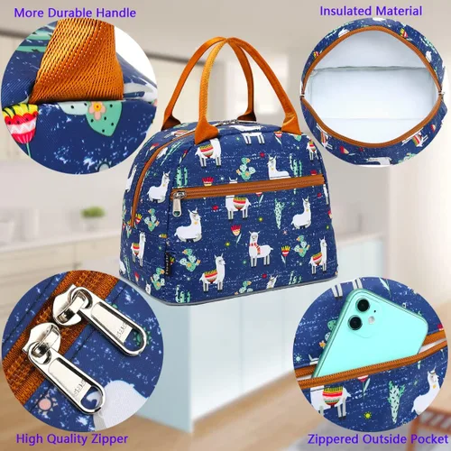 Miniatura 5 de Bolsa de almuerzo aislada FlowFly - Bolsa de asas organizadora para mujeres/hombres, Alpaca