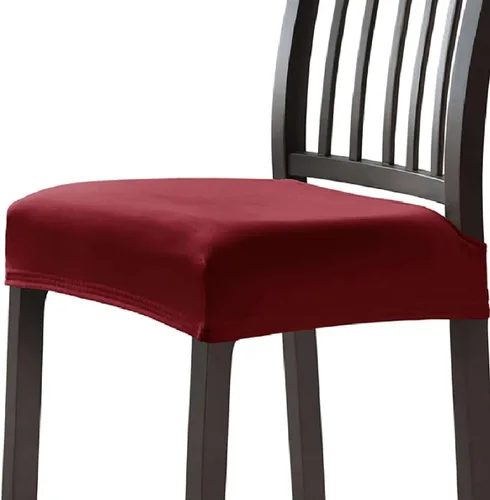 Miniatura 13 de YOPOIY Juego de 8 fundas de terciopelo para sillas de comedor, 6, 4, 2, suaves, lavables, extraíbles para cocina, boda, fiesta