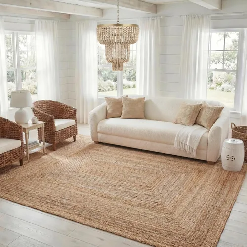 Miniatura 14 de SAFAVIEH Alfombra 5x8 - Colección Cape Cod - Marrón Natural, Jute Trenzado Hecho a Mano de Trama Plana (CAP252A)