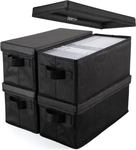 Miniatura 9 de UENTIP Cajas de almacenamiento para CD, paquete de 2 cajas de almacenamiento para DVD y CD con capacidad para 30 CD en estuches jewel completos, 60