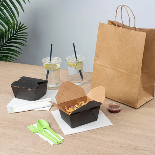 Miniatura 6 de Restaurantware Bio Tek - Cajas para llevar de 30 onzas, 200 loncheras para llevar, cierre de tabulación, resistentes al calor, desechables, de papel