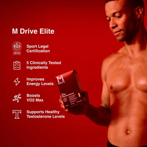 Miniatura 4 de Mdrive Elite Potenciador de testosterona para hombres, apoya la salud inmunológica, energía, VO2Max, recuperación, alivio del estrés, músculo magro