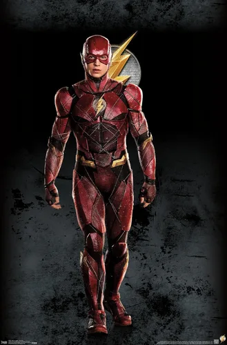 Miniatura 11 de Trends International Película de DC Comics - Liga de la Justicia - Póster de pared The Flash, 14.725 x 22.375 pulgadas, versión enmarcada de madera