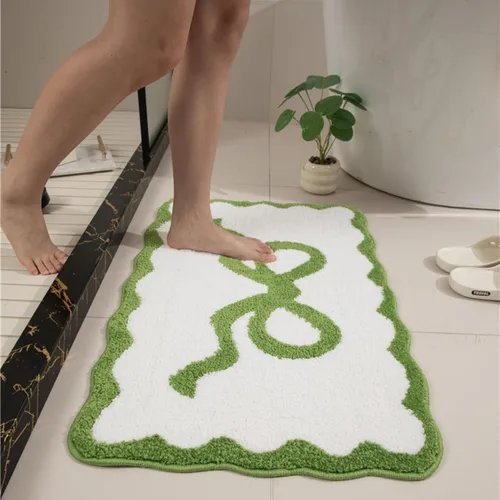 Miniatura 21 de Tapete de baño festoneado negro de 26 x 18 pulgadas, tapetes de baño suaves y absorbentes, lavables a máquina, de microfibra, para bañeras, lavabos