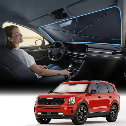 Miniatura 45 de Nmoiss [Escudo térmico con revestimiento de vinilo] Parasol para parabrisas personalizado para Mazda 3, protege el automóvil de los rayos solares