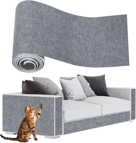 Miniatura 10 de ENONCI Protector de esquina de pared de sofá de 23.6 x 15.8 pulgadas para gatos de interior, protector de muebles antiarañazos contra arañazos