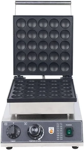 Miniatura 2 de Mini máquina para hacer panqueques, 25 piezas de 1.8 pulgadas comercial holandés panqueques panqueques panqueques 1850 W doble calefacción