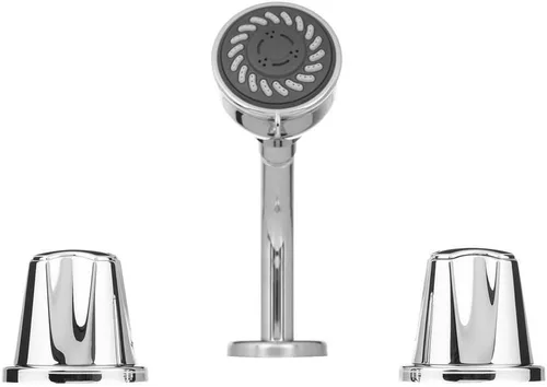 Miniatura 3 de Pfister Cabezal de ducha LG07-3110, piezas de repuesto, 2 duchas con manijas de metal Verve, cromo pulido