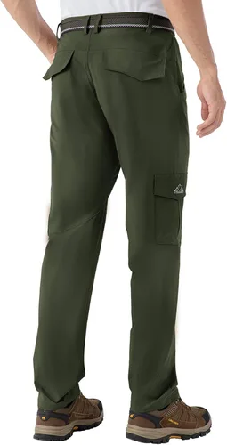 Miniatura 4 de BASUDAM Pantalones cargo de senderismo para hombre, de secado rápido, ligeros, elásticos, resistentes al agua con bolsillos