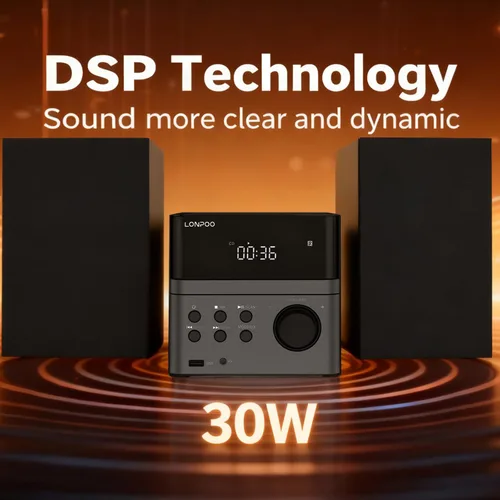 Miniatura 6 de Home CD Stereo Shelf System, 30W Micro HiFi System