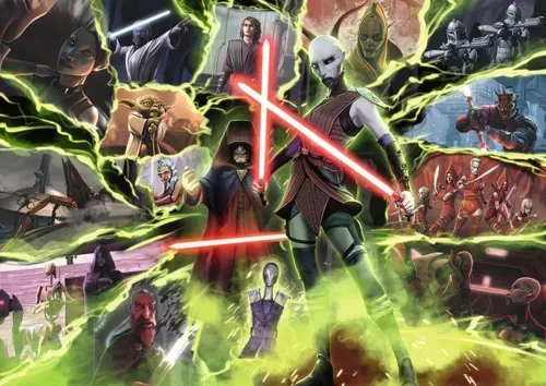 Miniatura 2 de Ravensburger Star Wars Villainous: Asajj Ventress and Figurine - Rompecabezas de 1000 piezas para adultos - 12001122 - Herramientas hechas a mano