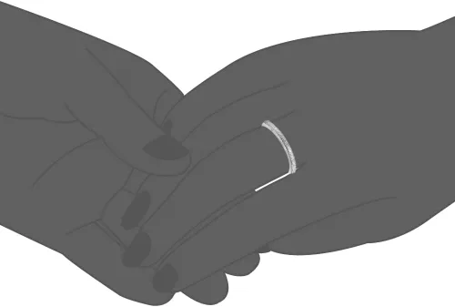 Miniatura 6 de JOERICA 3 anillos de compromiso de boda apilables de acero inoxidable de 0.079in para mujer
