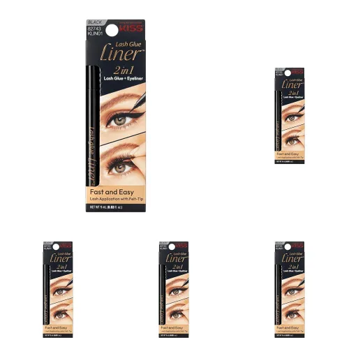 Miniatura 18 de KISS Clear Lash GLUEliner, adhesivo para pestañas con punta de fieltro, acabado mate transparente, aplicación infalible, fácil de retocar, 0.02