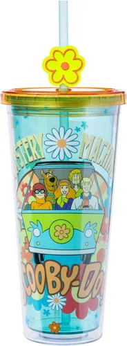 Miniatura 17 de Silver Buffalo Disney Una Loca Aventura de Goofy con Goofy, Max Goof, Roxanne y Bobby Zimuruski - Vaso de plástico para bebidas frías con tapa