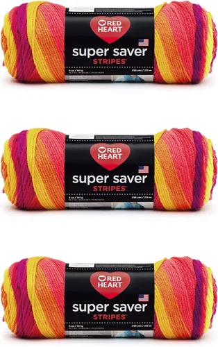 Miniatura 146 de Red Heart Hilo Super Saver, paquete de 3, estampado artístico, 3 unidades Estampado De Artista