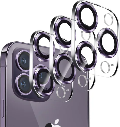 Miniatura 29 de Pack de 3 protectores de lente de cámara de vidrio templado Dengduoduo para iPhone 13 Pro de 6.1" y iPhone 13 Pro Max de 6.7", brillo de diamantes