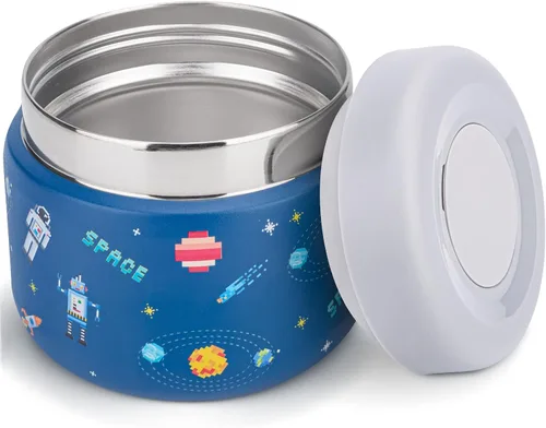 Miniatura 7 de Charcy Tarro de comida aislado de acero inoxidable para niños, termo de sopa de boca ancha a prueba de fugas, juego de recipientes para 8 horas