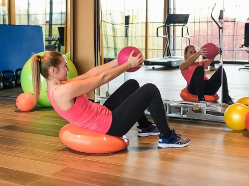 Miniatura 7 de Gymnic Heavy MED 4 - Pelota de ejercicio recreativo de vinilo magenta