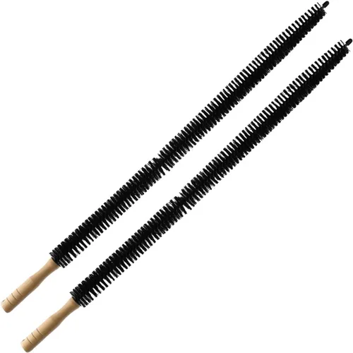 Kit de limpiador de ventilación para secadora, paquete de 2 trampas de pelusa para ropa, cepillo flexible de bobina de refrigerador de tubo flexible