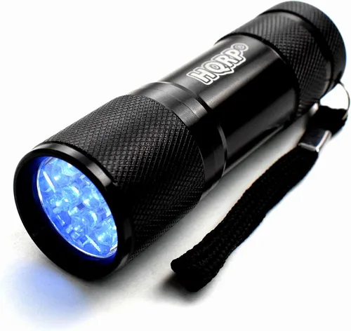 Miniatura 2 de HQRP Profesional 365 nM 9 LED Inspección de piedras preciosas y minerales, identificación, fluorescencia, linterna resplandor luz negra