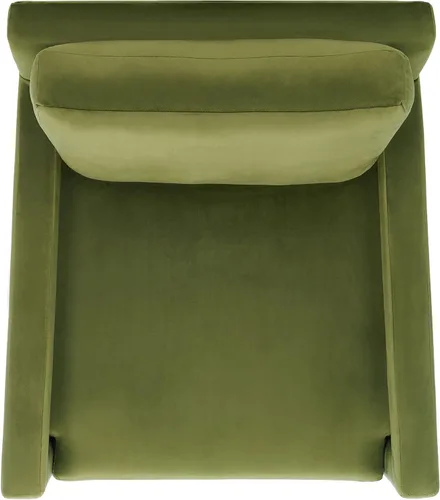 Miniatura 6 de SAFAVIEH Home Collection Kye Mid-Century - Silla decorativa de terciopelo verde oliva (totalmente montada)