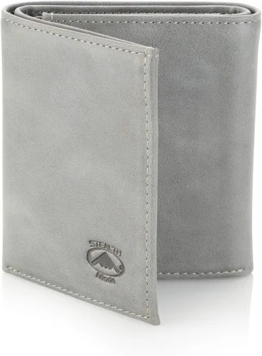 Miniatura 15 de Stealth Mode Cartera de cuero triple RFID para hombres con soporte de identificación abatible (negro)