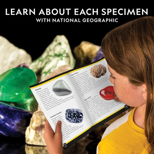 Miniatura 4 de National Geographic Rocks & Mineral Collection - Caja de colección de rocas para niños con 15 piedras preciosas y cristales, geología para niños