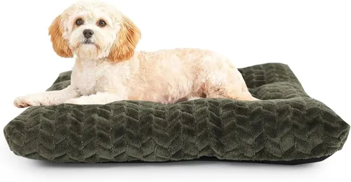Miniatura 27 de Cama Lavable para Jaula de Perro de 18 Pulgadas Pequeña Antideslizante Impermeable Cálida Acogedora Suave para Mascotas Cachorros, Almohadas