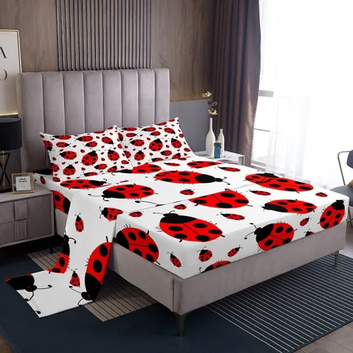 Miniatura 40 de Feelyou Juego de sábanas para niños con diseño de aguacate, ropa de cama bonita con frutas para niños y niñas, 1 sábana encimera y 1 sábana bajera