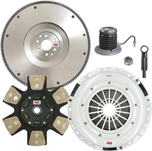 PRO Performance Stage 4 Kit de embrague con volante con cilindro esclavo compatible con Ford Mustang GT 2005-2010; Bullitt 4.6L V8