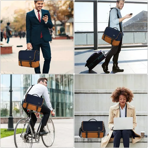 Miniatura 41 de MATEIN Bolsa tipo mensajero para hombres, mochila escolar para adolescentes, ligera de 17.3 pulgadas, maletín para laptop grande, bolsa cruzada