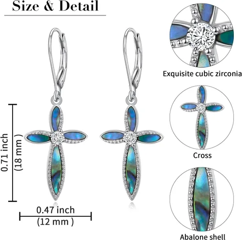 Miniatura 78 de Aretes colgantes de filigrana de plata de ley 925, margarita, loto, flor de rosa, piedra lunar, lágrima para mujer, nudo celta infinito, margarita