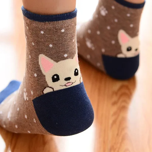 Miniatura 4 de YSense Wear Cute Animal Socks for Women 5 Pairs Funny Dog Socks and Cool Cotton Art Painting Cat Socks Women
