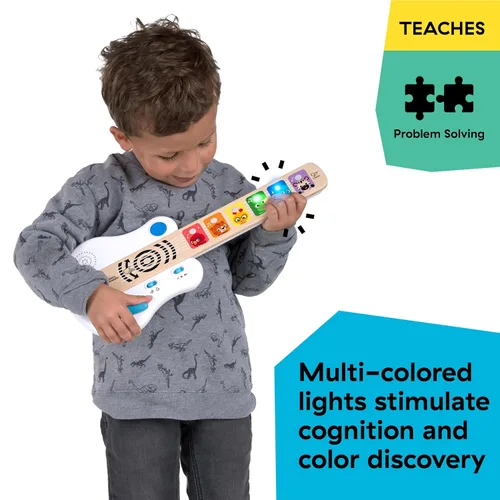 Miniatura 6 de Baby Einstein Strum Along Songs Magic Touch - Guitarra de juguete de madera con barra de Whammy, juguete de aprendizaje musical Montessori