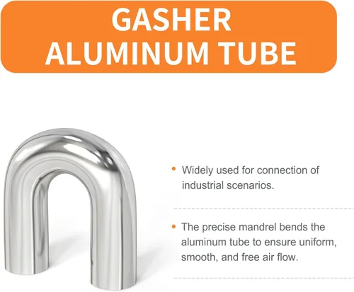 Miniatura 3 de GASHER 1 pieza Tubo de aleación de aluminio de 180 grados para tubo interenfriador, tubo de admisión de aire de 2" OD, longitud de la pata 4" (100mm)