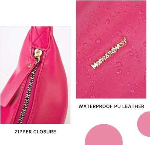 Miniatura 6 de Montana West Lindos bolsos de hombro para mujer, mini monederos de cuero y bolsos de mano