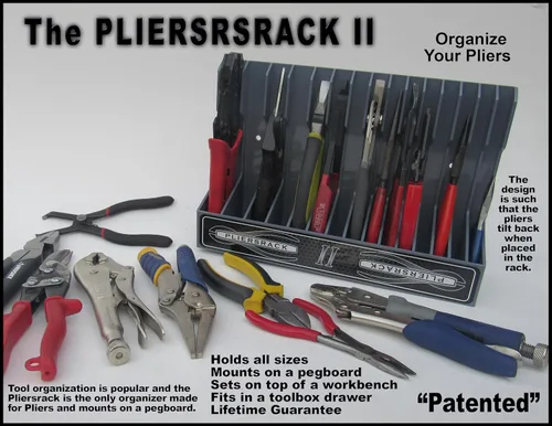 Miniatura 8 de Pliersrack PLR15 Organizador de Alicates - Soporte de Plástico Resistente para 15 Alicates para Caja de Herramientas u Organización de Tablero