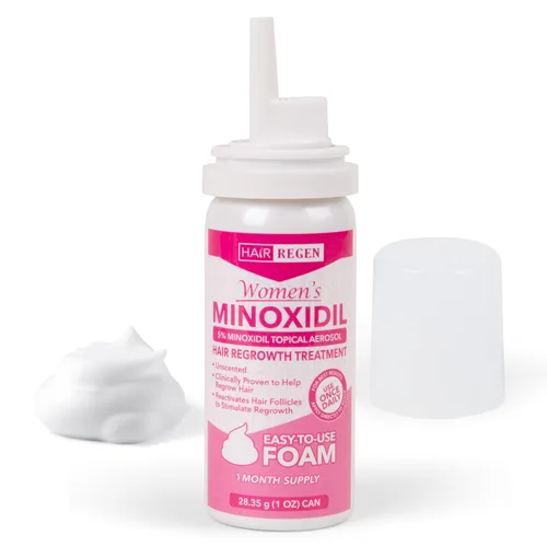 Miniatura 2 de Hair Regen Minoxidil Foam para mujeres 5% - Tratamiento de crecimiento del cabello para mujer - Minoxidil espumoso tópico para mujeres - Ideal