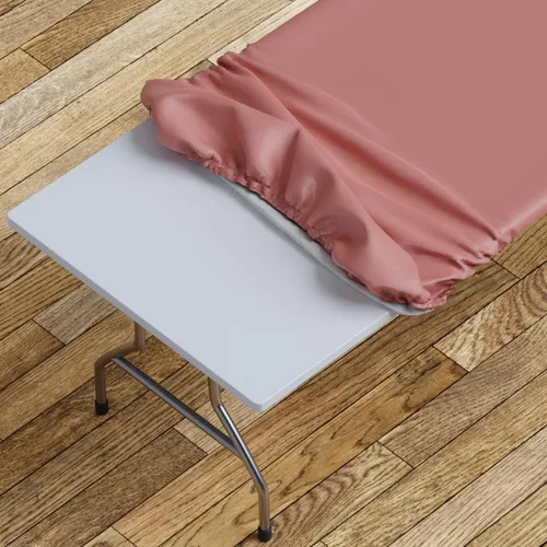 Miniatura 10 de Sorfey Mantel ajustado con elástico, vinilo con parte trasera de franela, se adapta a mesa de 24 x 48 pulgadas, rectangular, a prueba de agua, fácil