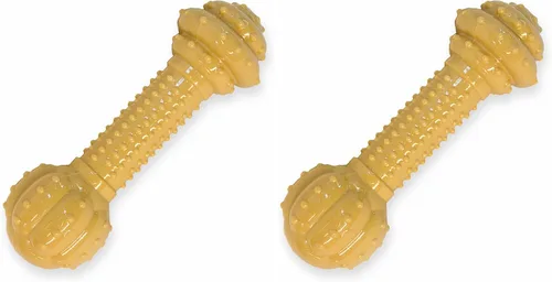 Miniatura 13 de Juguete mordedor para perros Nylabone, sabor mantequilla de maní., Barbell, L
